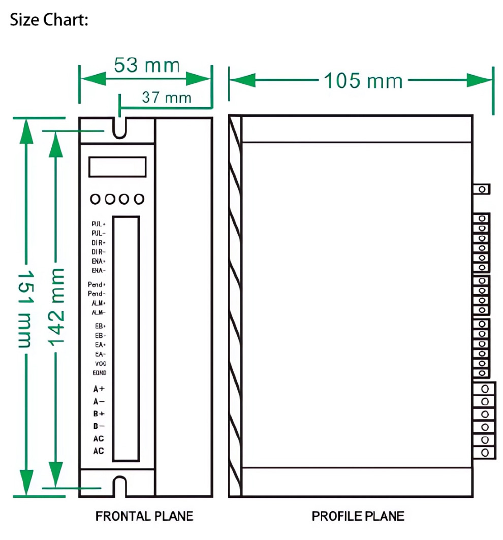 Closed Loop Stepper Driver OUKEDA OK2D86ECS 0-8A 18-80VDC for Nema 34 Stepper Motor